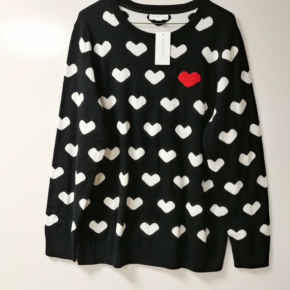 NWT Charter Club Heart Sweater